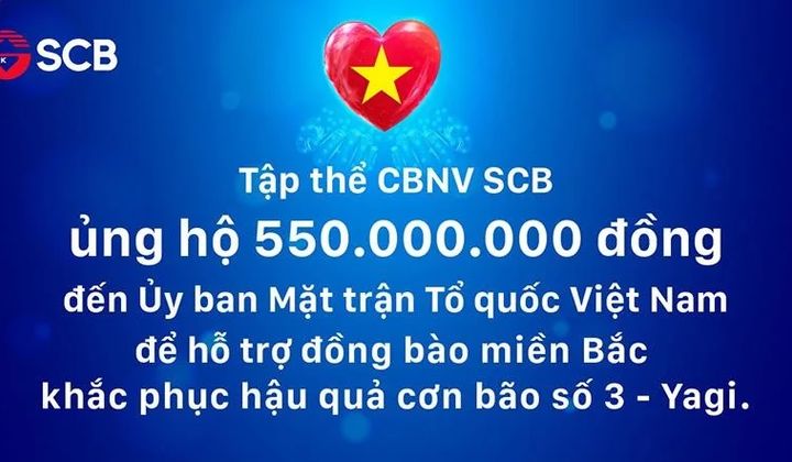 SCB chung tay chia sẻ cùng đồng bào miền Bắc khắc phục hậu quả bão lũ