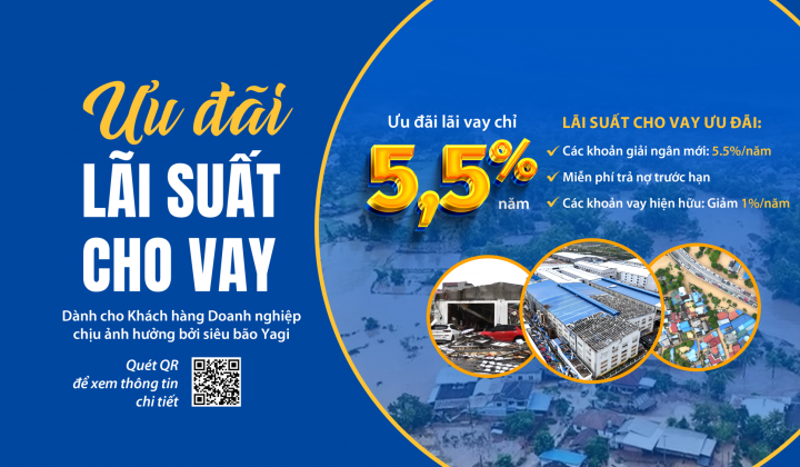 VietABank tiếp sức doanh nghiệp sau bão yagi với lãi suất chỉ 5,5%/năm