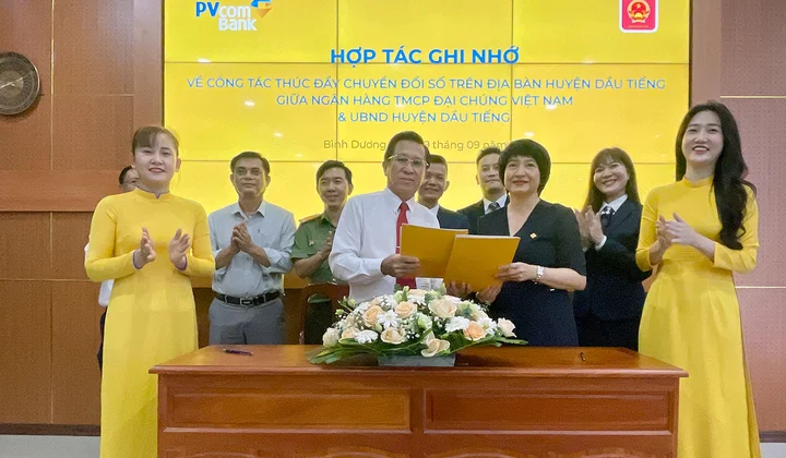 PVcomBank và UBND huyện Dầu Tiếng hợp tác thúc đẩy chuyển đổi số