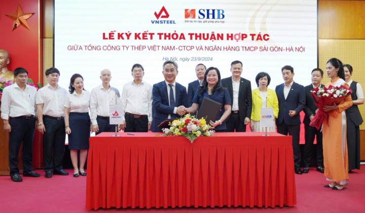 SHB ký kết hợp tác, tài trợ vốn cho VNSTEEL