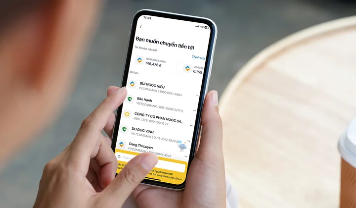 PVcomBank đa dạng các phương thức chuyển tiền trên PVConnect