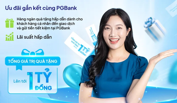 PGBank tặng quà khách hàng giao dịch và gửi tiền tiết kiệm tại quầy
