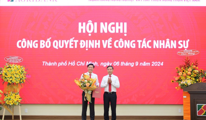 Agribank bổ nhiệm Trưởng Văn phòng Đại diện khu vực miền Nam