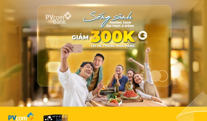 Chủ thẻ PVcomBank Mastercard được ưu đại tại chuỗi Golden Gate
