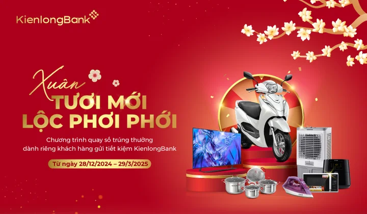 KienlongBank dành 1.2 tỷ đồng “phát lộc” cho khách gửi tiền dịp năm mới