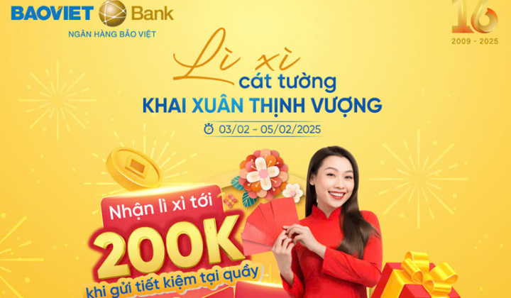 BAOVIET Bank: Lì xì cát tường - Khai xuân thịnh vượng