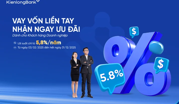 KienlongBank dành 5.000 tỷ đồng cho doanh nghiệp vay lãi suất từ 5,8%