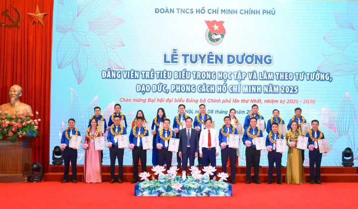 BIDV vinh dự có 4 đại diện được vinh danh Đảng viên trẻ tiêu biểu Đảng bộ Chính phủ 2025