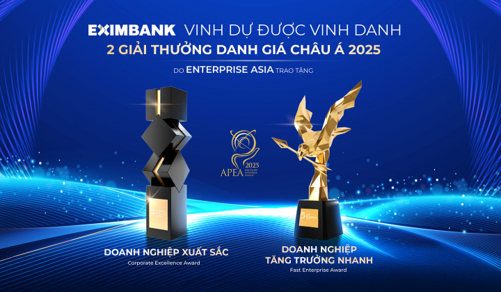Eximbank nhận hai giải thưởng quốc tế tại APEA 2025
