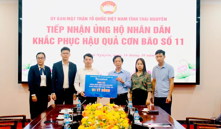Sacombank đồng hành cùng Thái Nguyên khắc phục hậu quả lũ lụt