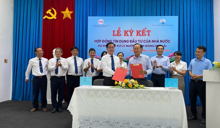 VDB Khánh Hòa ký tài trợ tín dụng dự án cụm xử lý nước sạch Đông Mỹ Hải