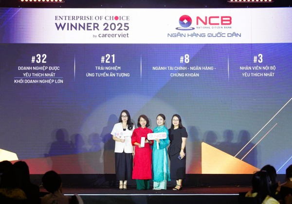 NCB vào Top 10 “Doanh nghiệp được yêu thích 2025” ngành tài chính - ngân hàng Việt Nam