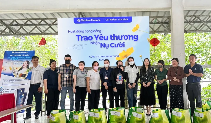 Shinhan Finance lan tỏa yêu thương đến người lao động tại Công ty Texray Việt Nam (Tây Ninh)