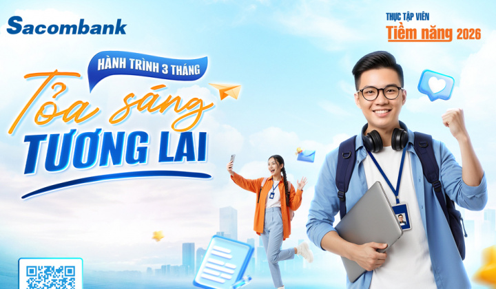 Sacombank khởi động chương trình thực tập viên tiềm năng 2026