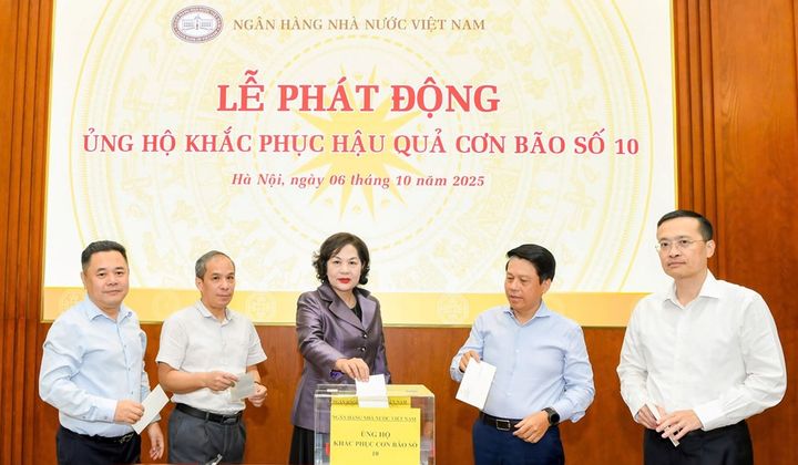 Ngân hàng Nhà nước phát động ủng hộ đồng bào khắc phục hậu quả bão số 10