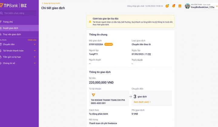 TPBank kích hoạt “lá chắn số” chống lừa đảo tài khoản ngân hàng