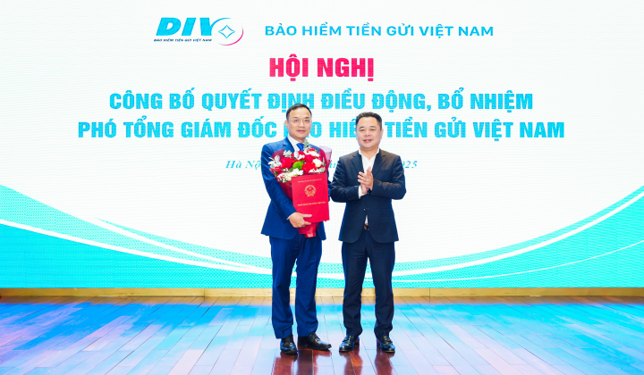 Bổ nhiệm Phó Tổng Giám đốc Bảo hiểm tiền gửi Việt Nam