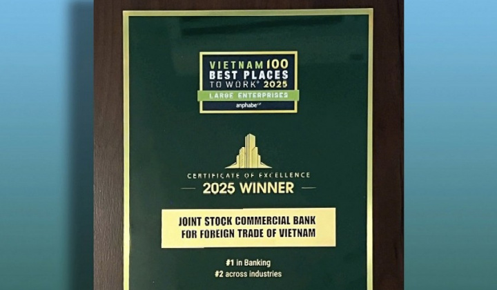 Vietcombank - một thập kỷ giữ vững vị thế ngân hàng có môi trường làm việc tốt nhất Việt Nam