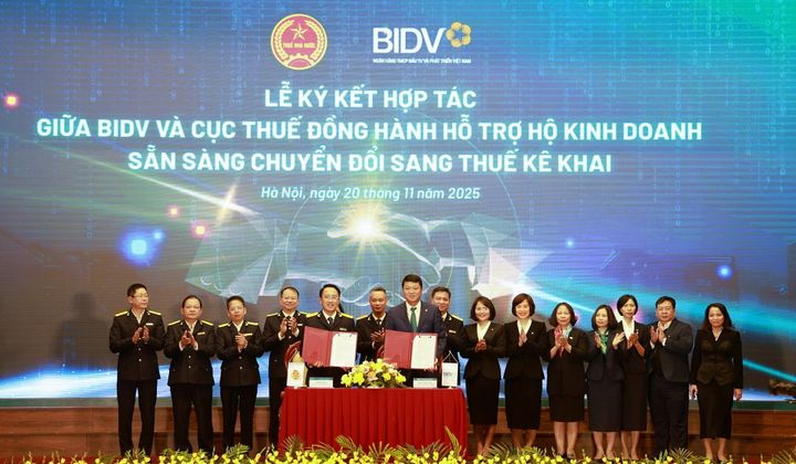 BIDV cùng ngành Thuế hỗ trợ hộ kinh doanh chuyển sang thuế kê khai