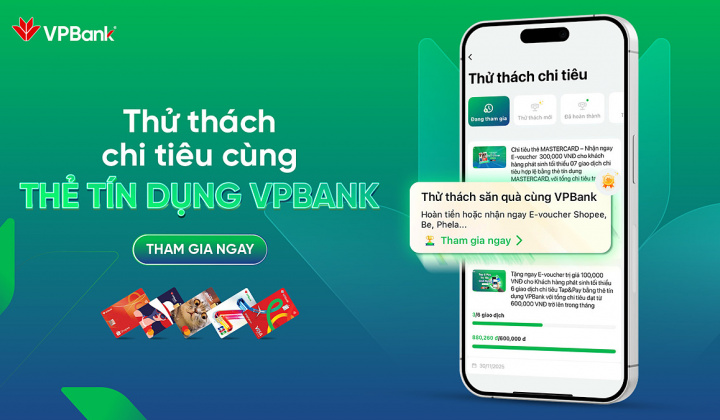 VPBank triển khai chương trình thử thách chi tiêu với tổng giá trị thưởng hơn 11 tỷ đồng