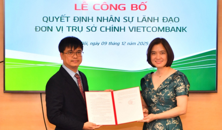 Vietcombank kiện toàn nhân sự chủ chốt Trụ sở chính