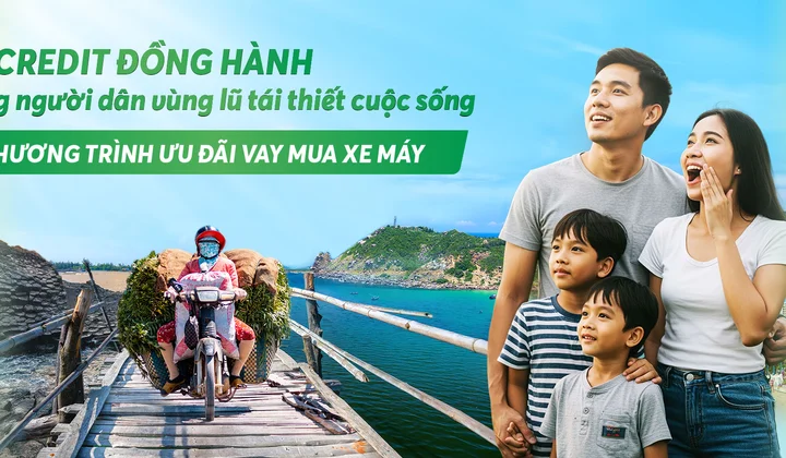 FE CREDIT ưu đãi vay mua xe máy lãi suất từ 0,5%, hỗ trợ người dân miền Trung tái thiết cuộc sống