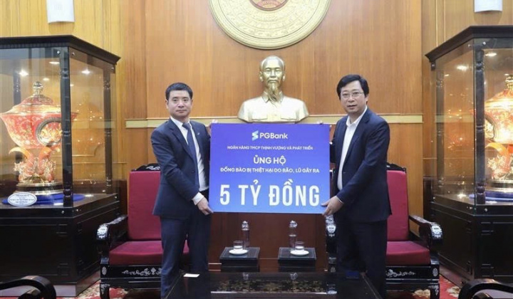 PGBank ủng hộ 5 tỷ đồng giúp miền Trung, Tây Nguyên vượt qua bão lũ