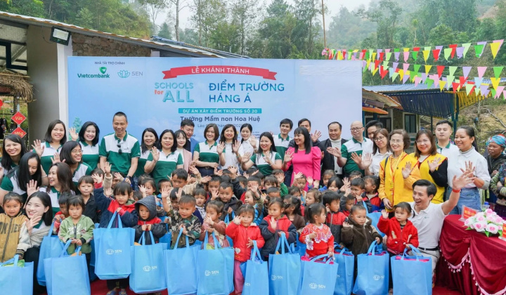 Vietcombank và hành trình gieo mầm xanh tại điểm trường Háng Á