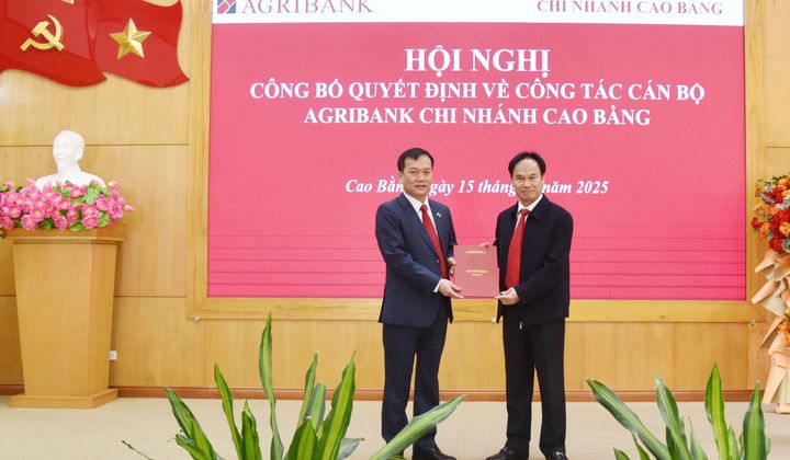 Hội nghị công bố chức danh Giám đốc Agribank Chi nhánh Cao Bằng