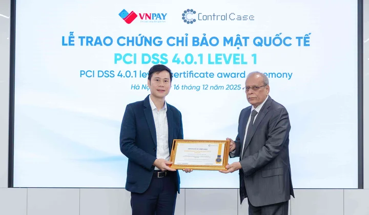 VNPAY 6 năm liên tiếp nhận chứng chỉ bảo mật quốc tế PCI DSS cấp cao nhất
