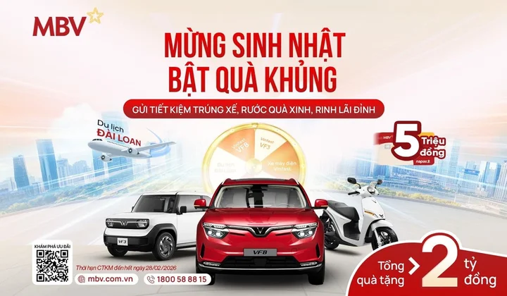 MBV - Hành trình 1 năm đổi mới, tưng bừng ưu đãi hơn 2 tỷ đồng