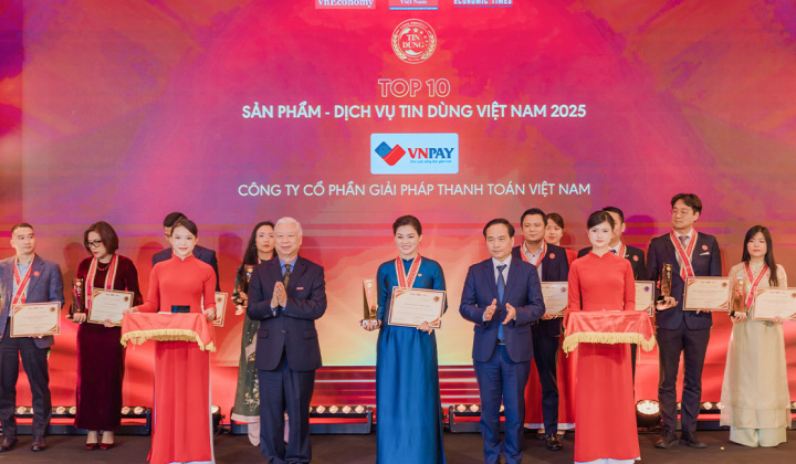 Bộ giải pháp Nộp thuế số VNPAY xuất sắc được vinh danh Top 10 Tin Dùng 2025
