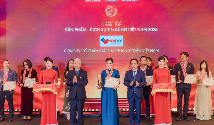 Bộ giải pháp Nộp thuế số VNPAY xuất sắc được vinh danh Top 10 Tin Dùng 2025