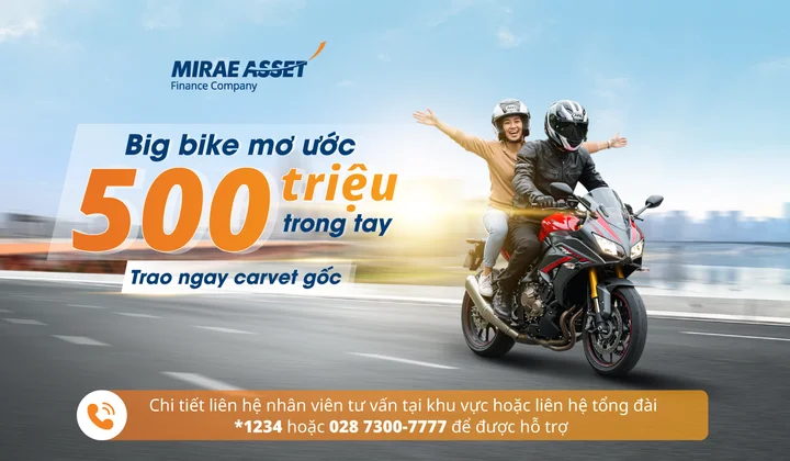 MAFC hỗ trợ vay mua big bike tới 500 triệu đồng, không giữ cà vẹt gốc