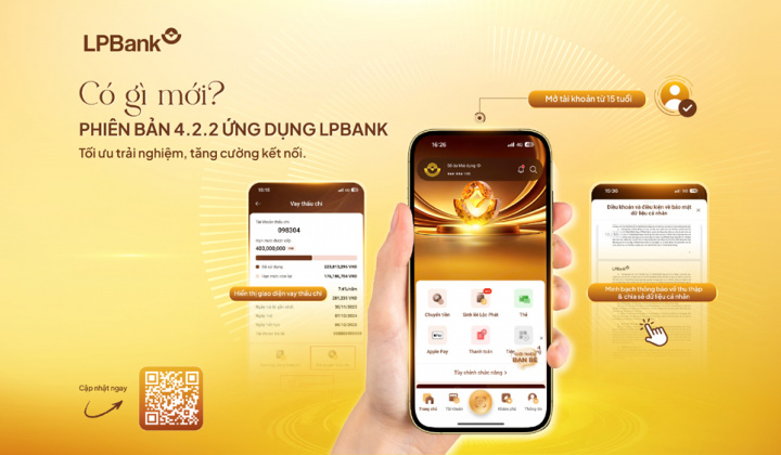 LPBank ra mắt phiên bản 4.2.2 với nhiều cải tiến tính năng và bảo mật