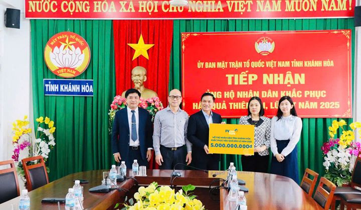 PVcomBank ủng hộ 5 tỷ đồng hỗ trợ Khánh Hòa khắc phục sau mưa lũ