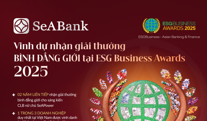 Hai giải thưởng uy tín ghi nhận nỗ lực đặt con người lên hàng đầu của SeABank