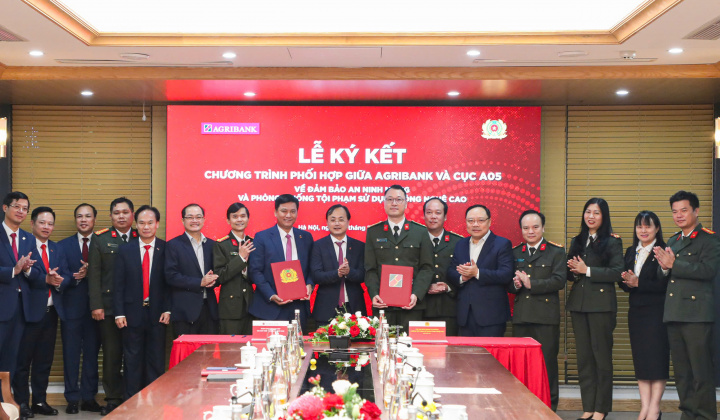 Agribank ký kết hợp tác với Cục A05 tăng cường bảo mật và an toàn giao dịch cho khách hàng