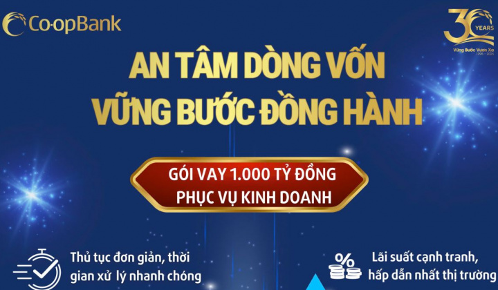 Co-opBank dành 1.000 tỷ đồng tiếp sức hộ kinh doanh và doanh nghiệp
