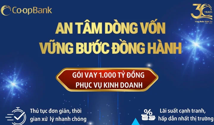 Co-opBank dành 1.000 tỷ đồng tiếp sức hộ kinh doanh và doanh nghiệp