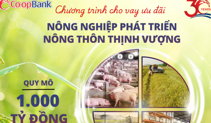 Co-opBank dành 1.000 tỷ đồng tiếp vốn phát triển nông nghiệp và nông thôn