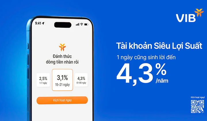VIB ra mắt tài khoản “Siêu lợi suất”