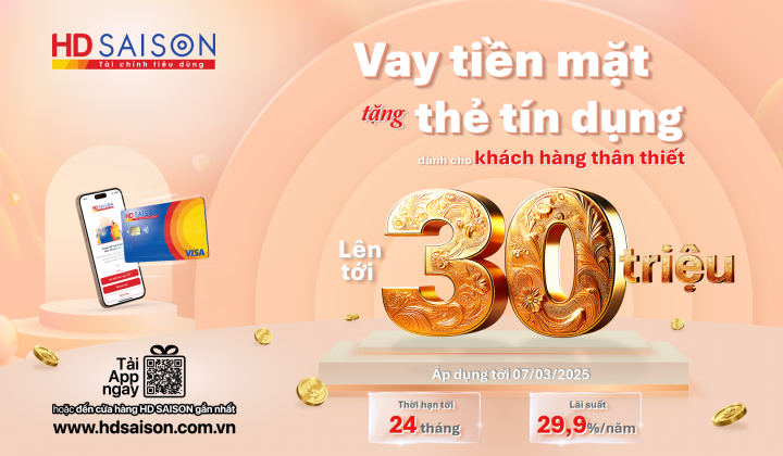 HD SAISON cho khách vay ưu đãi với lãi suất chỉ 2,5%/tháng