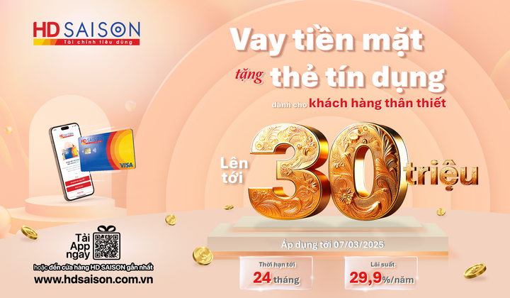 HD SAISON cho khách vay ưu đãi với lãi suất chỉ 2,5%/tháng