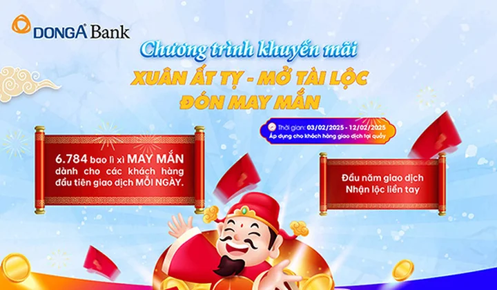 DongA Bank dành gần 6 tỷ đồng tặng khách hàng dịp năm mới 2025
