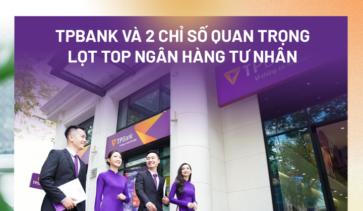 TPBank và 2 chỉ số quan trọng lọt Top ngân hàng tư nhân