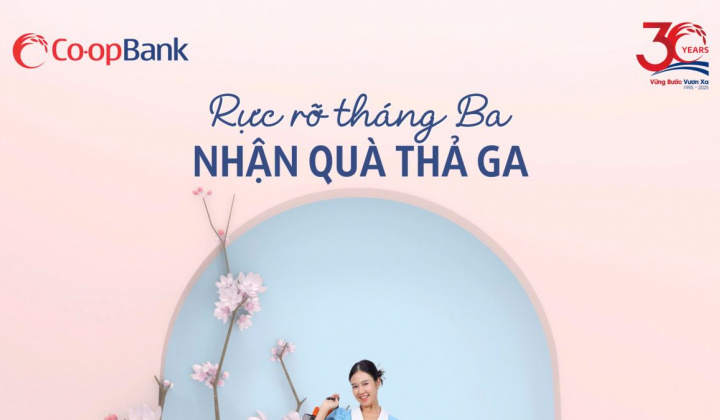 Co-opBank khyến mại khách sử dụng dịch vụ ngân hàng số dịp 8/3