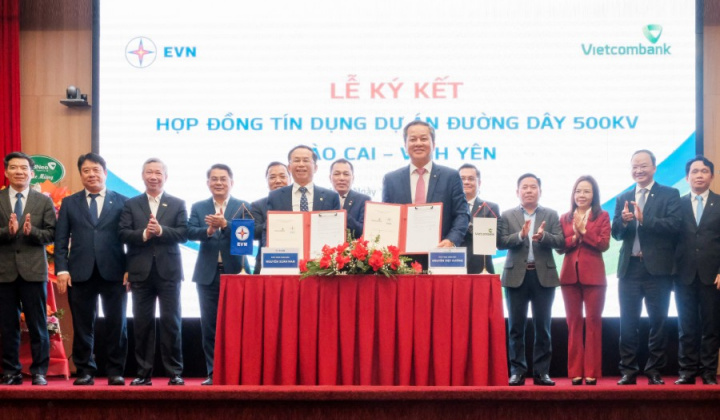 Vietcombank cấp 5.472 tỷ đồng cho dự án đường dây 500 kV Lào Cai - Vĩnh Yên