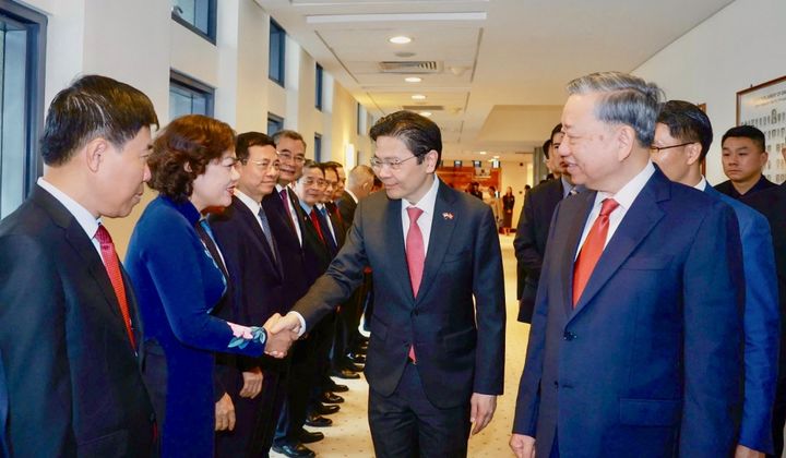 Thống đốc Nguyễn Thị Hồng tham gia tháp tùng Tổng Bí thư Tô Lâm thăm Singapore