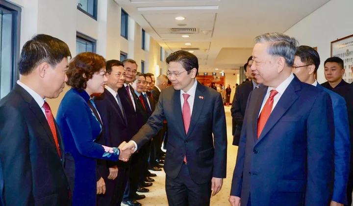 Thống đốc Nguyễn Thị Hồng tham gia tháp tùng Tổng Bí thư Tô Lâm thăm Singapore